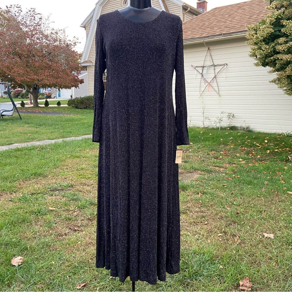 Dressing Clio NWT 80s 90s vintage stretchy long sleeve multicolor sparkle dress